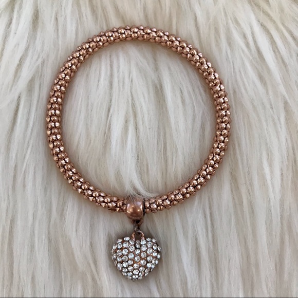 💝NWOT Mint & Lily Rhinestone Heart Bracelet - Picture 6 of 16